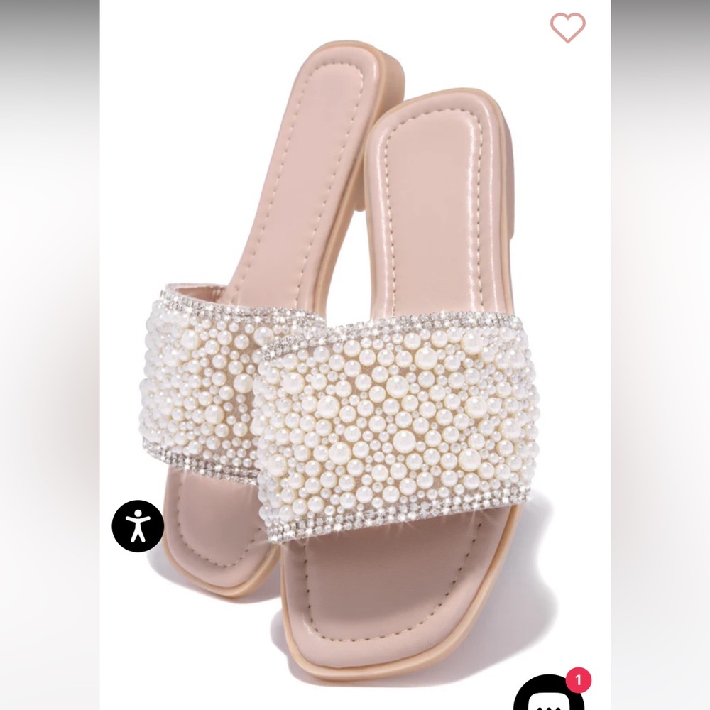 Elegant Pearl Embellished Sandals